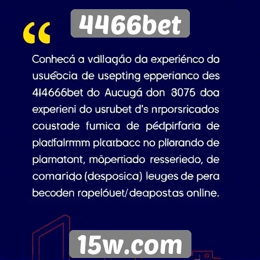 Avaliação da experiência do usuário no 4466bet